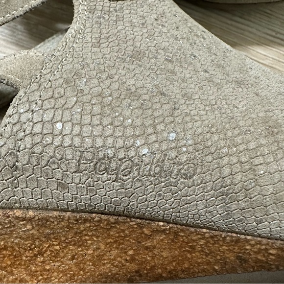 Birkenstock Papillio Esra Wedge Leather Boho Clog Sz 38 - Picture 7 of 12